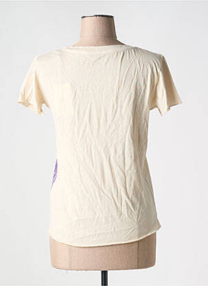 Tricou croială dreaptă mâneci scurte bej LEON & HARPER femeie
