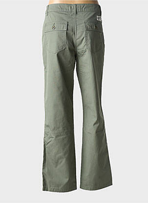 Pantalon drept închidere cu fermoar sub clapetă cu nasturi verde DEUS EX MACHINA femeie