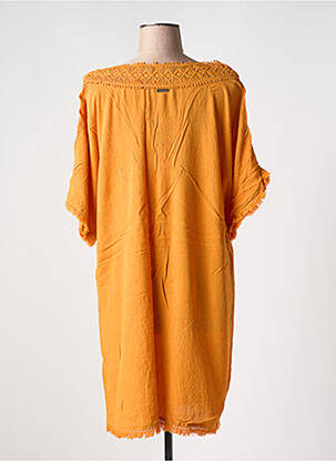 Rochie scurtă mâneci scurte mâneci scurte portocalie L'ATELIER D'ANNA femeie