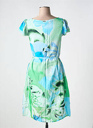 Rochie midi imprimeu fantezie mâneci scurte albastru AGATHE & LOUISE femeie