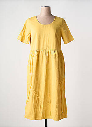 Rochie midi mâneci scurte mâneci scurte galben AGATHE & LOUISE femeie