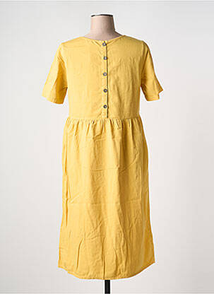 Rochie midi mâneci scurte mâneci scurte galben AGATHE & LOUISE femeie