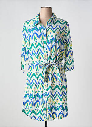 Rochie midi mâneci 3/4 mâneci 3/4 albastru ÉTYMOLOGIE femeie