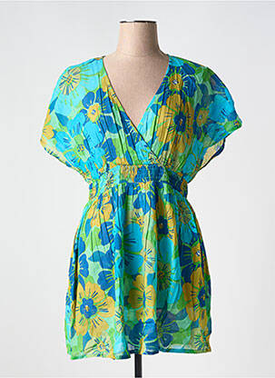 Rochie scurtă mâneci scurte mâneci scurte albastru L'ATELIER D'ANNA femeie
