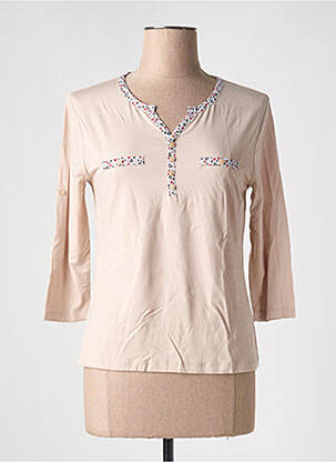 Tricou mâneci 3/4 mâneci 3/4 bej SOIE POUR SOI femeie