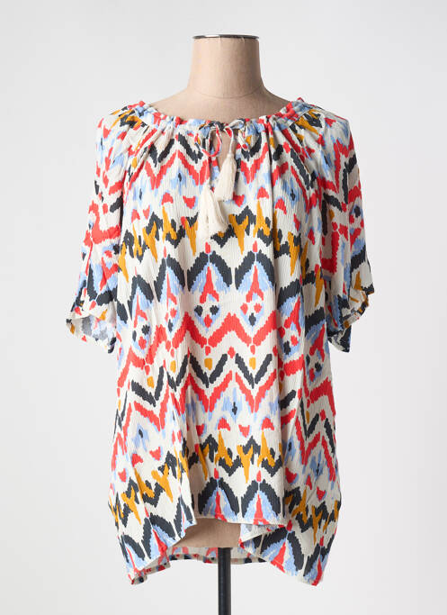 Tunică mâneci scurte roșu ÉTYMOLOGIE femeie