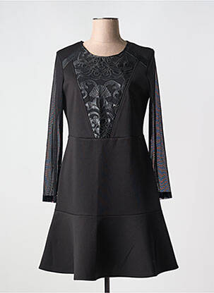 Rochie midi mâneci lungi mâneci lungi negru JUS D'ORANGE femeie