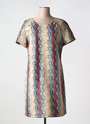 Rochie midi mâneci scurte mâneci scurte bej JUS D'ORANGE femeie