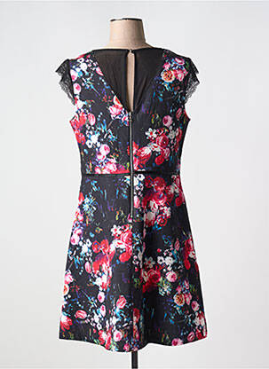 Rochie midi imprimeu floral mâneci scurte negru JUS D'ORANGE femeie