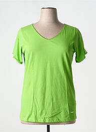 Tricou guler în v mâneci scurte verde AGATHE & LOUISE femme