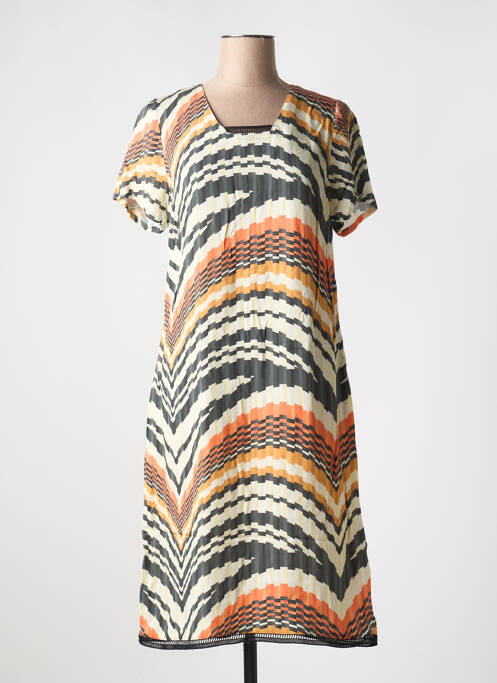 Rochie midi portocaliu IMPULSION femeie