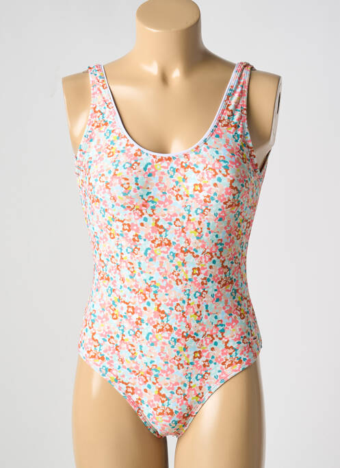 Costum de baie dintr-o singură piesă efect material satinat portocaliu OXBOW femme