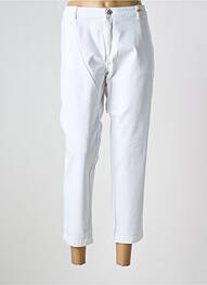 Pantalon 7/8 țesătură poplin mărime normală alb LEE COOPER femme