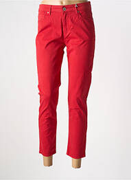 Pantalon 7/8 țesătură poplin mărime normală roșu LEE COOPER femme