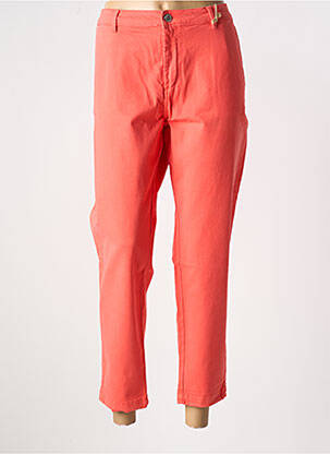 Pantalon chino țesătură poplin mărime normală portocalie LEE COOPER femeie