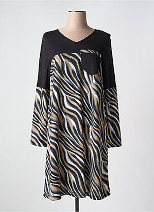Rochie midi mâneci lungi mâneci lungi maro LILI & CAROLINE femeie