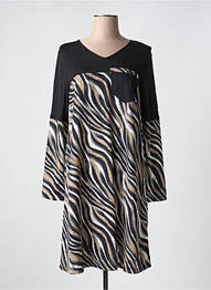 Rochie midi mâneci lungi mâneci lungi maro LILI & CAROLINE femme
