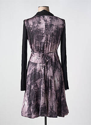 Rochie midi imprimeu fantezie mâneci lungi violet DECA femeie