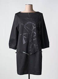 Rochie scurtă mâneci 3/4 mâneci 3/4 negru COP COPINE femeie