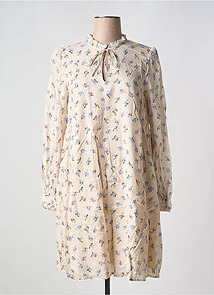 Rochie midi imprimeu floral mâneci lungi bej B.YOUNG femeie