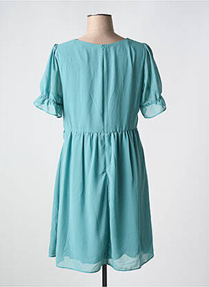 Rochie midi țesătură crep mâneci scurte verde NAF NAF femeie
