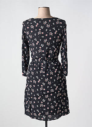 Rochie midi imprimeu floral mâneci lungi negru NAF NAF femeie