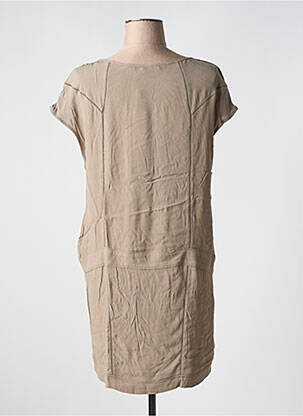 Rochie scurtă mâneci scurte mâneci scurte maro COMPTOIR DES COTONNIERS femeie