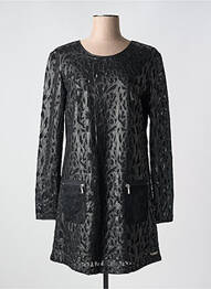 Rochie scurtă închidere cu fermoar la spate mâneci lungi negru HUIT SIX SEPT femme