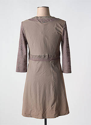 Rochie scurtă mâneci 3/4 mâneci 3/4 maro DECA femeie