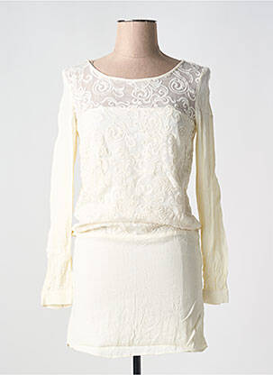 Rochie scurtă bej NAF NAF femeie