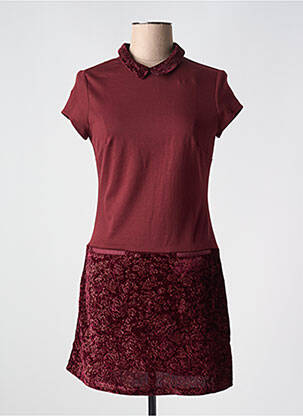 Rochie scurtă mâneci scurte mâneci scurte violet NAF NAF femeie