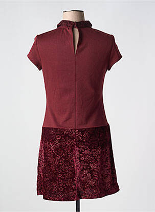 Rochie scurtă mâneci scurte mâneci scurte violet NAF NAF femeie