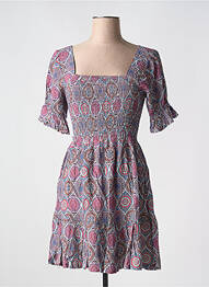 Rochie scurtă mâneci scurte mâneci scurte violet MADE IN ITALY femme