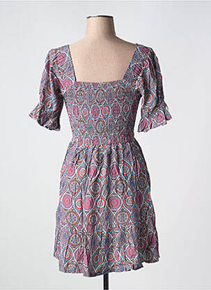Rochie scurtă mâneci scurte mâneci scurte violet MADE IN ITALY femeie