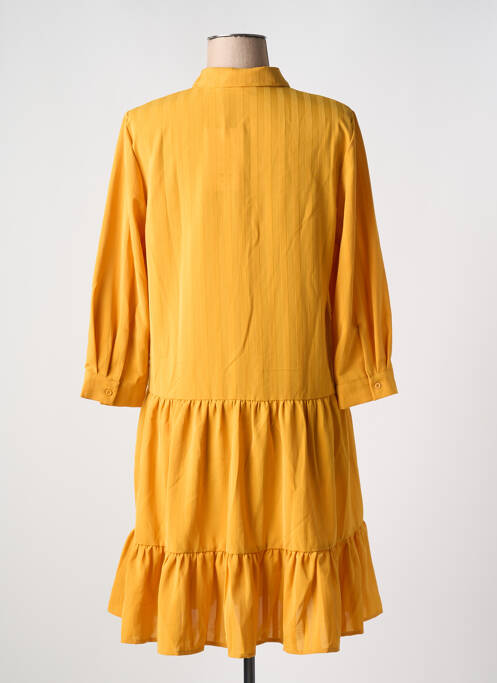 Rochie midi galben ICHI femeie