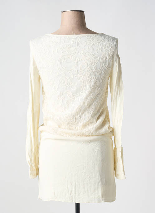 Rochie scurtă bej NAF NAF femeie