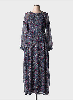 Rochie lungă mâneci lungi mâneci lungi albastru ATELIER REVE femeie