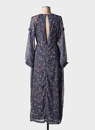 Rochie lungă mâneci lungi mâneci lungi albastru ATELIER REVE femeie