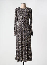 Rochie lungă mâneci lungi mâneci lungi gri ICHI femeie