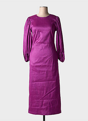 Rochie lungă mâneci lungi mâneci lungi violet ICHI femeie