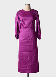 Rochie lungă mâneci lungi mâneci lungi violet ICHI femeie