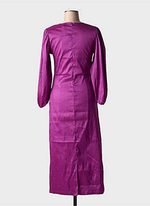 Rochie lungă mâneci lungi mâneci lungi violet ICHI femeie