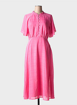 Rochie lungă roz ICHI femeie