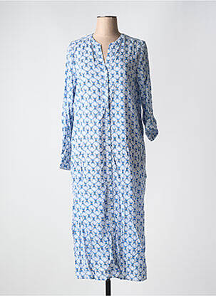 Rochie midi croială fluidă mâneci lungi albastru B.YOUNG femeie