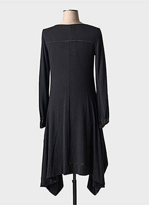 Rochie midi croială fluidă mâneci lungi negru DECA femeie