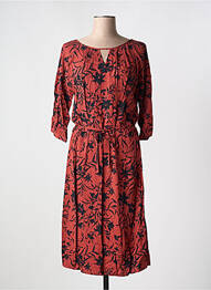 Rochie midi croială fluidă mâneci 3/4 portocaliu FRANSA femme
