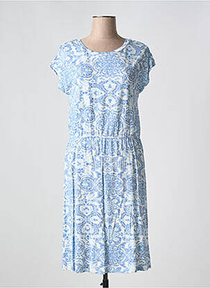 Rochie midi croială fluidă mâneci scurte albastru FRANSA femeie