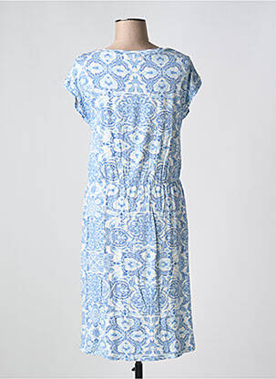 Rochie midi croială fluidă mâneci scurte albastru FRANSA femeie