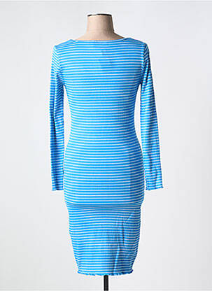 Rochie midi imprimeu fantezie mâneci lungi albastru B.YOUNG femeie