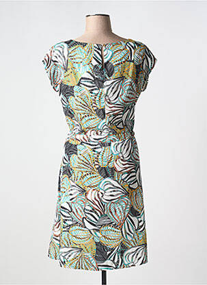 Rochie midi croială fluidă mâneci scurte verde LILI & CAROLINE femeie